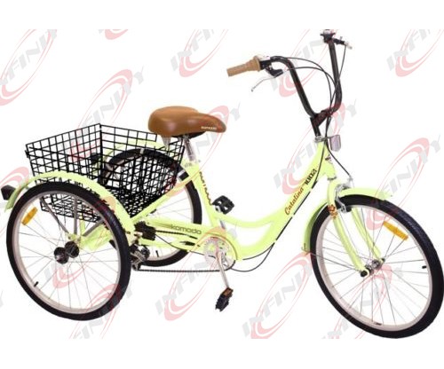 6-Speed SHIMANO Shifter 24" 3-Wheel Adult Tricycle Bicycle Trike Cruise Bike/Catalina